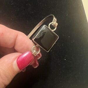 925 STERLING SILVER MEXICO BLACK ONYX BRACELET